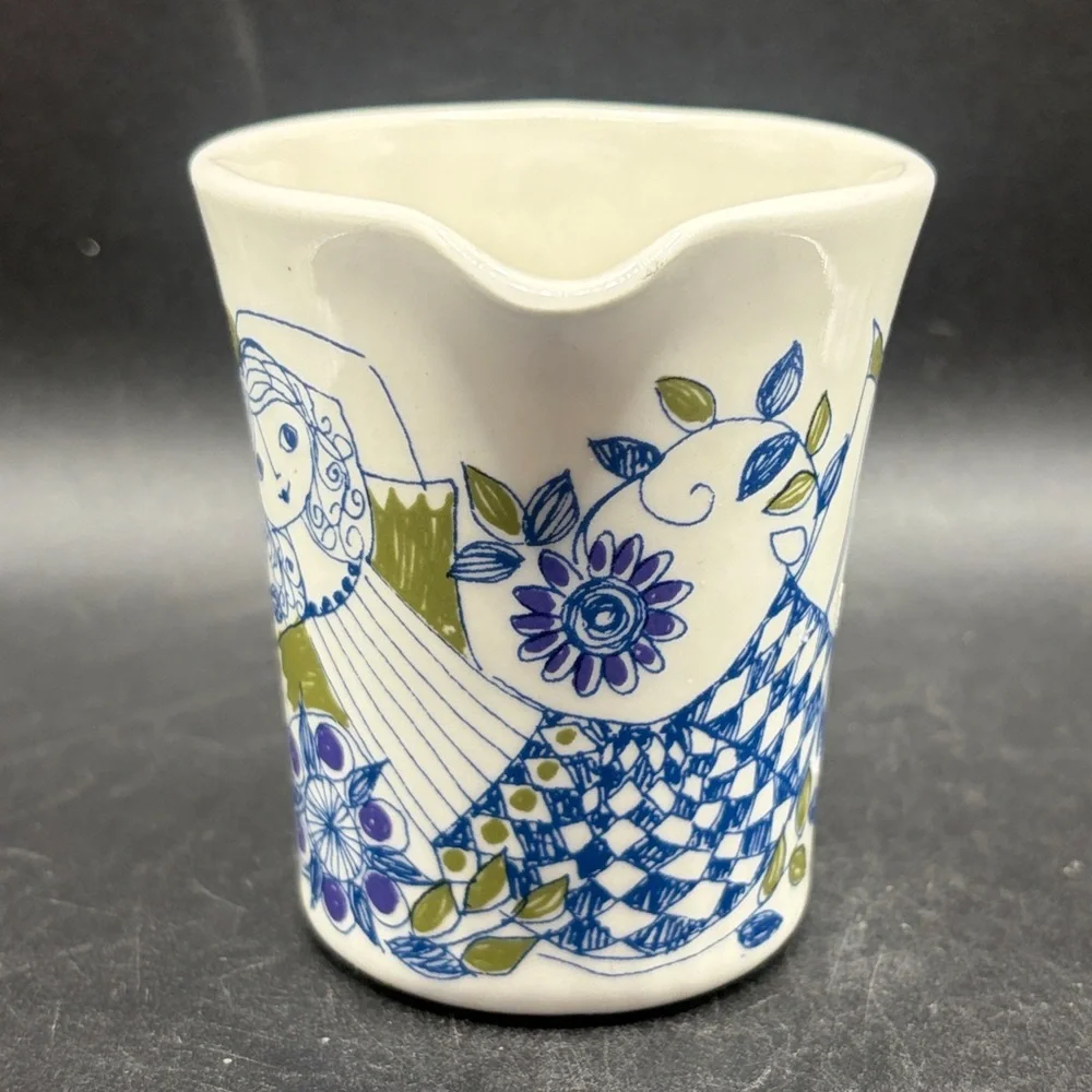 Figgjo Flint Norway Turi Design Lotte Ceramic Folk Art Style Lady Figure Creamer